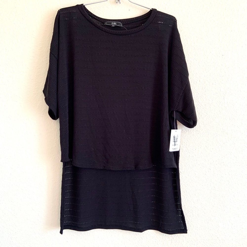 Vibe Women’s Knit Sportswear Top T-Shirt Size M